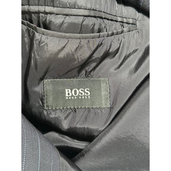 Hugo Boss Suit Jacket Mens 40S Navy Pinstripe Einstein Sigma Wool Work Old Money - Picture 4 of 11